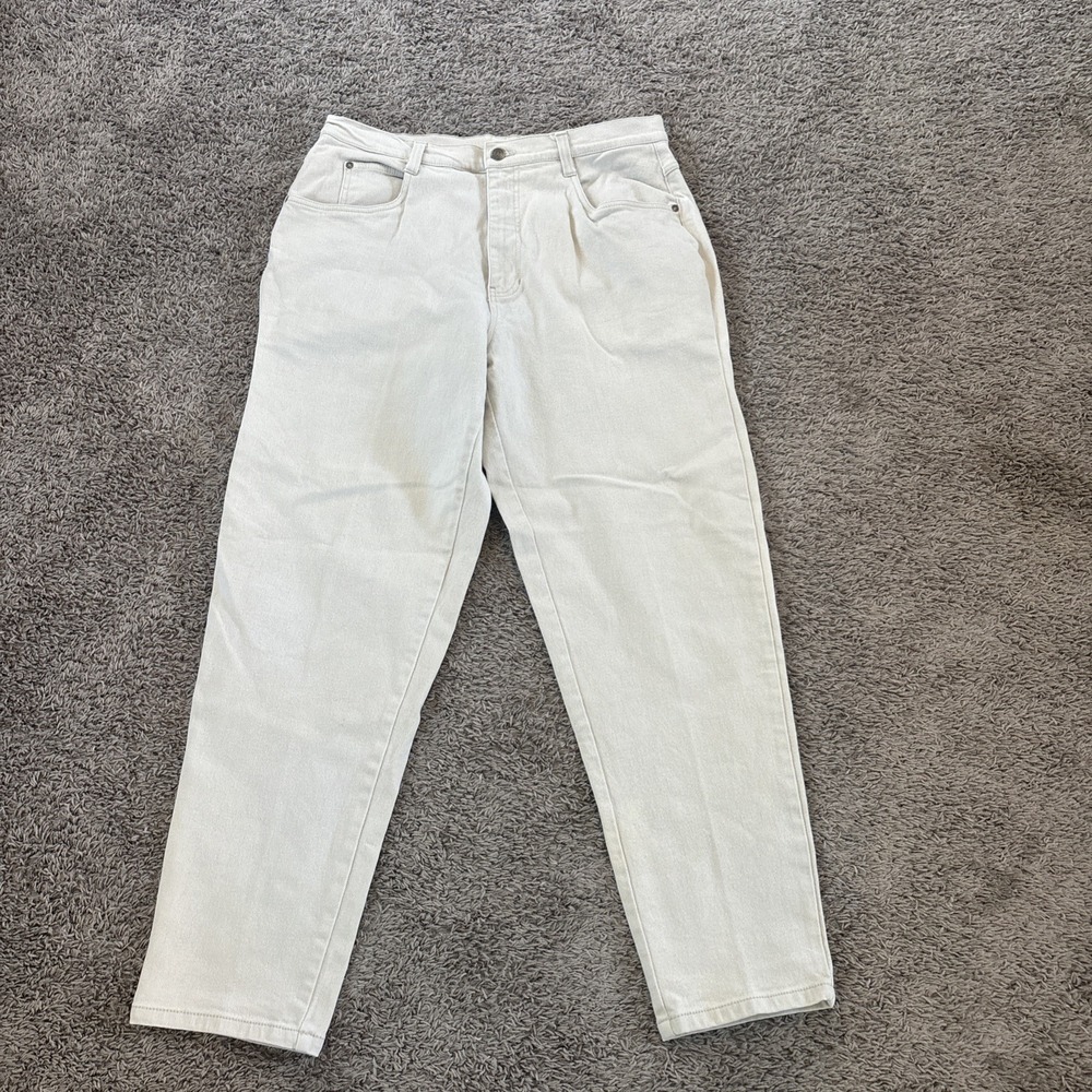 Vintage 1990s Cherokee Womens High Rise Mom Jeans White‎ size 18WA 35x30